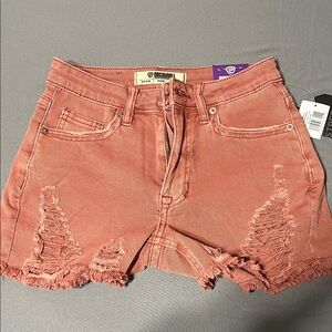 Rock and Roll Cowgirl Women's Frayed Rose Jean Shorts